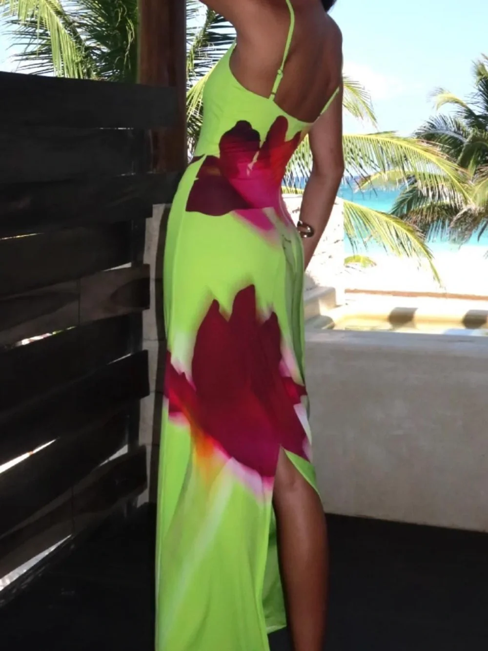 White Fox Boutique Take a Breath Maxi Dress in Lime Blossom